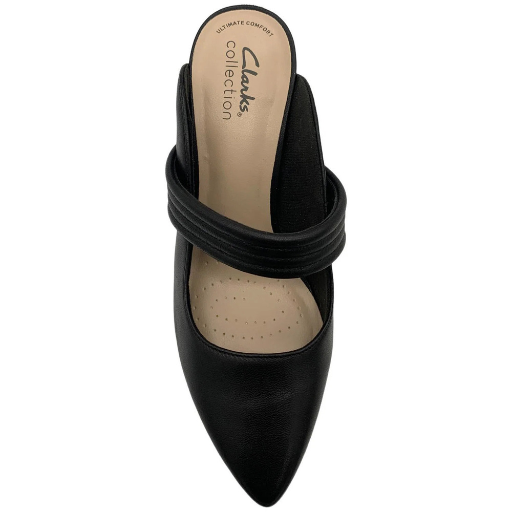 Clarks Women's Kataleyna Dusk Slip-On Heeled Sandals Black - Wide - Picture 2 of 3